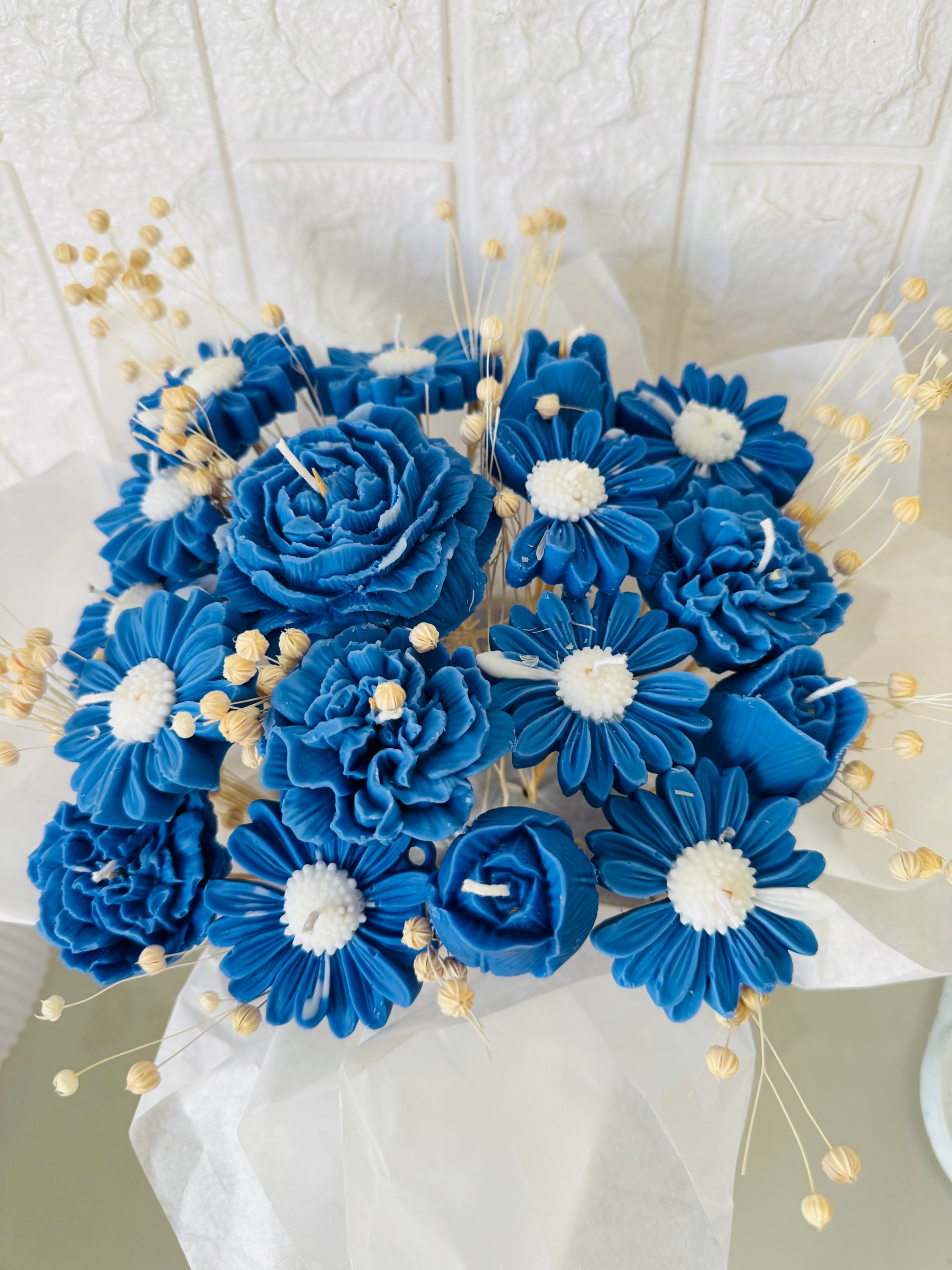 Bouquet de flores variadas en cera de soja — VIGGÓ STUDIO (foto 2)